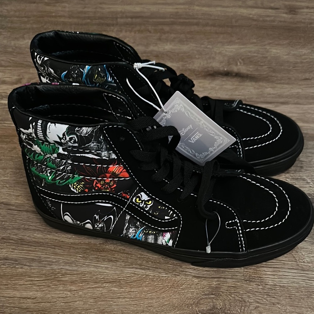 Disney Villains Vans Black High-Top Sneakers Classic Skate Style